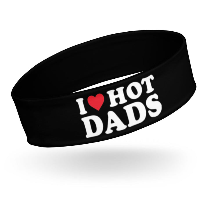 I Love Hot Dads Quick Dry Unisex Sports Headband - TopKoalaTee