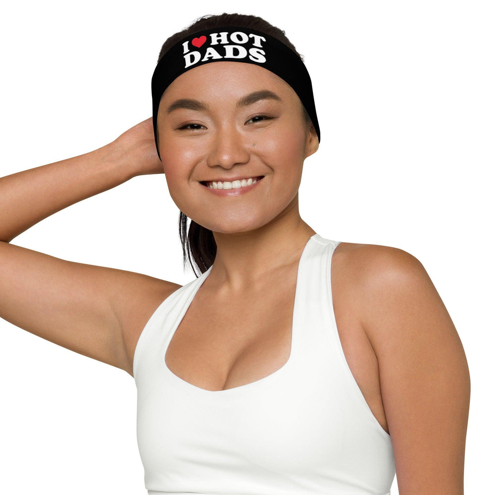 I Love Hot Dads Quick Dry Unisex Sports Headband - TopKoalaTee