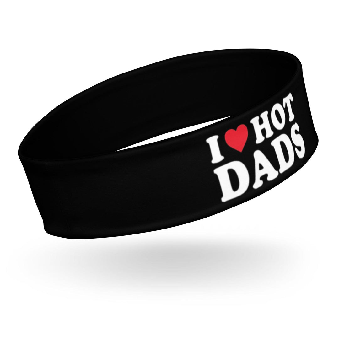 I Love Hot Dads Quick Dry Unisex Sports Headband - TopKoalaTee