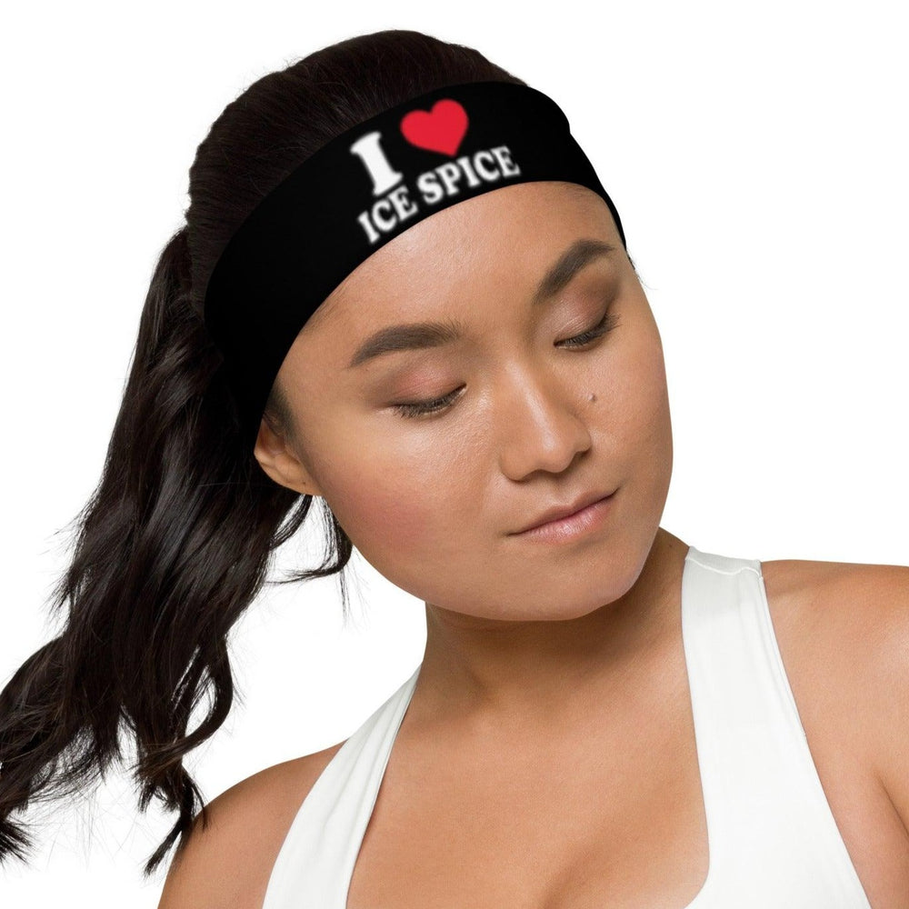 Sports Unisex Headband I Love Ice Spice Quick Dry Sweatband - TopKoalaTee