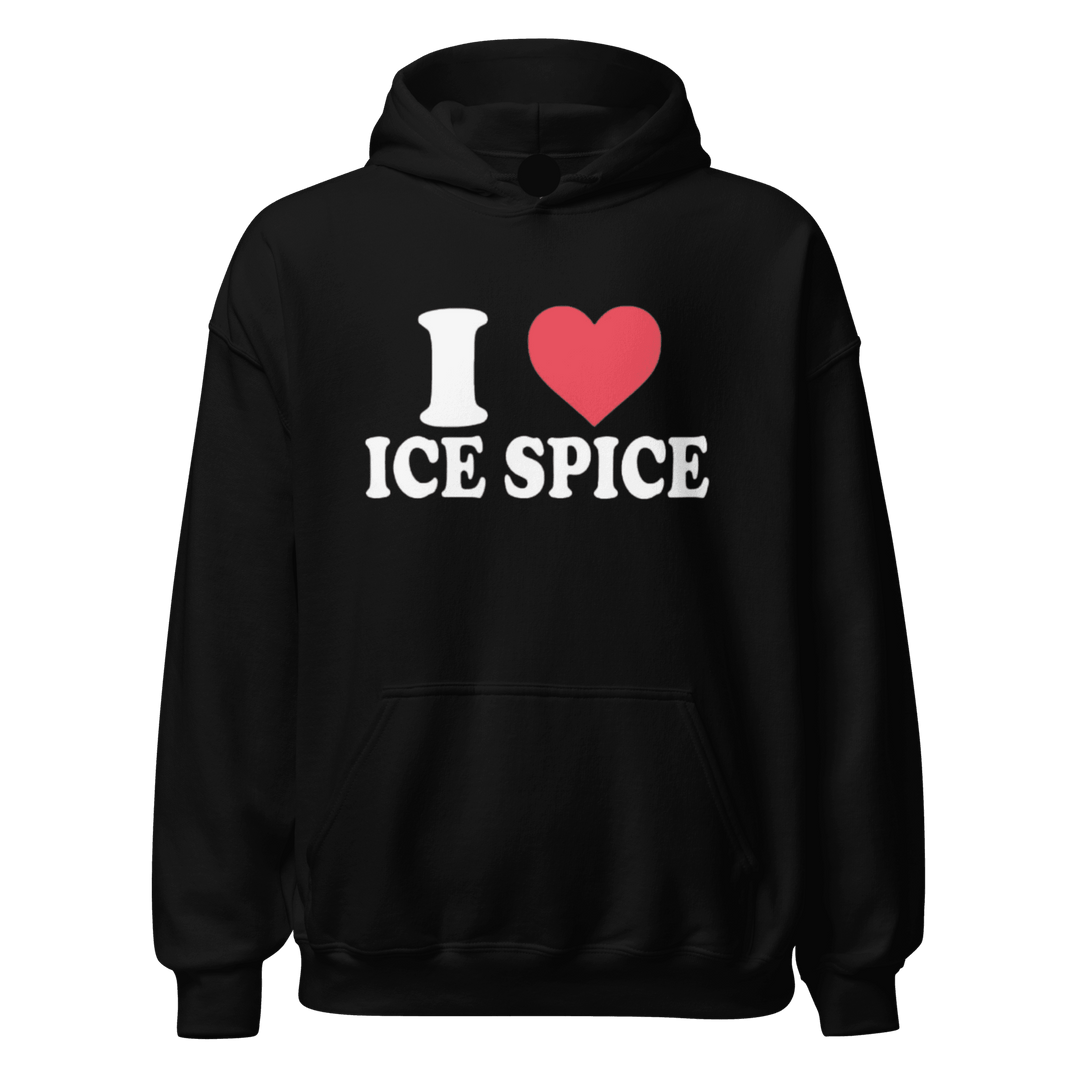 I Love Ice Spice Ultra Soft Blended Cotton Unisex Hoodie - TopKoalaTee