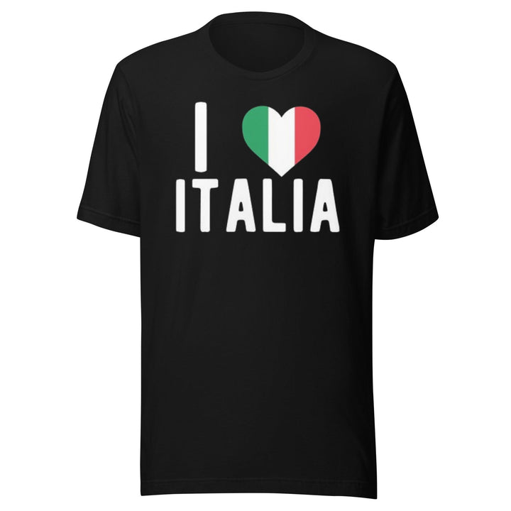 I Love Italia Short Sleeve 100% Cotton Crew Neck Unisex Top - TopKoalaTee