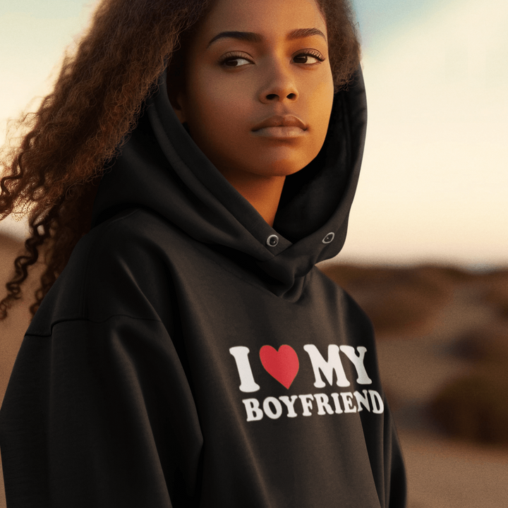 I Love My Boyfriend Top Koala Softstyle Heavyweight Cotton Blend Pullover - TopKoalaTee