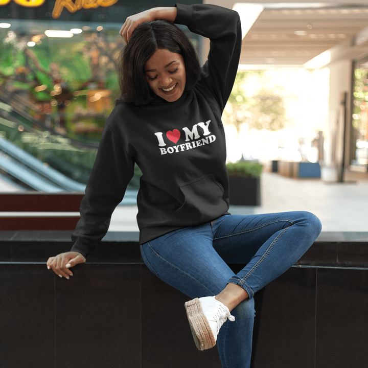 I Love My Boyfriend Top Koala Softstyle Heavyweight Cotton Blend Pullover - TopKoalaTee