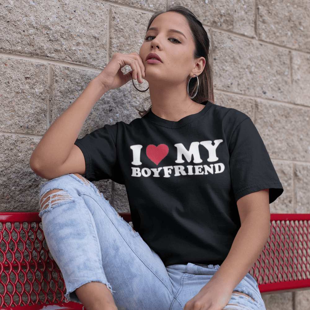 I Love My Boyfriend Top Koala Softstyle Short Sleeve Tee - TopKoalaTee