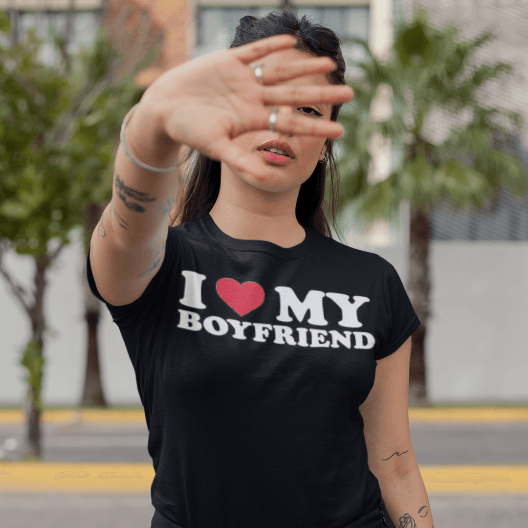 I Love My Boyfriend Top Koala Softstyle Short Sleeve Tee - TopKoalaTee