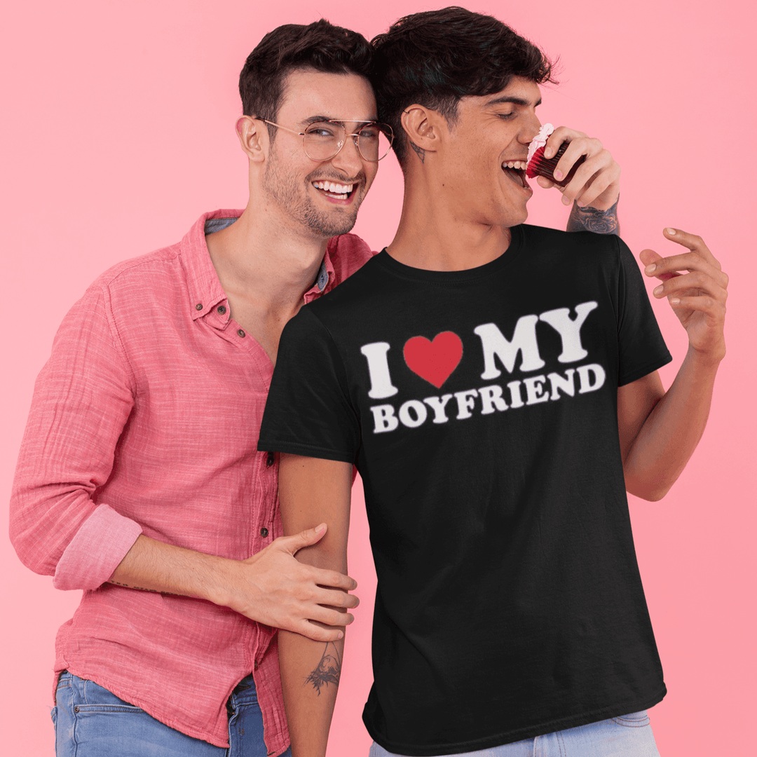 I Love My Boyfriend Top Koala Softstyle Short Sleeve Tee - TopKoalaTee