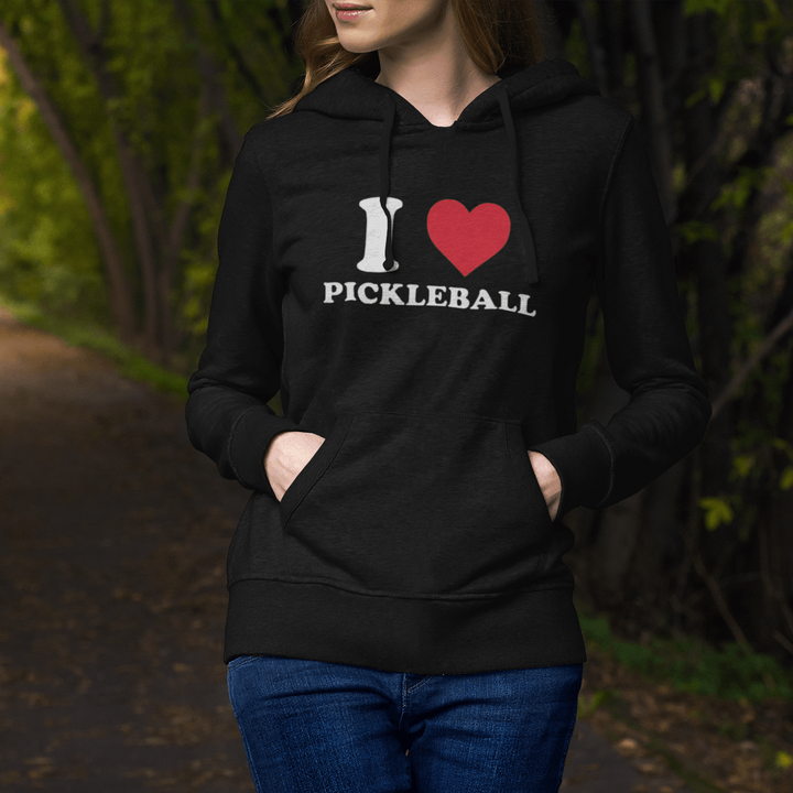 I Love Pickleball Top Koala Soft Style Blended Cotton Hoodie - TopKoalaTee