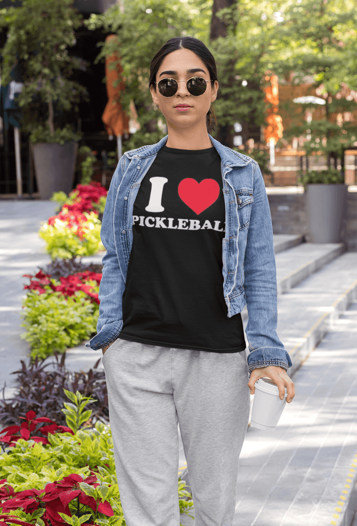 I Love Pickleball T-shirt Top Koala Sofstyle Short Sleeve Unisex Tee - TopKoalaTee