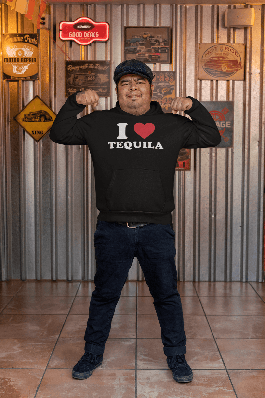 I Love Tequila Hoodie Soft Style Blended Cotton Top Koala Pullover - TopKoalaTee