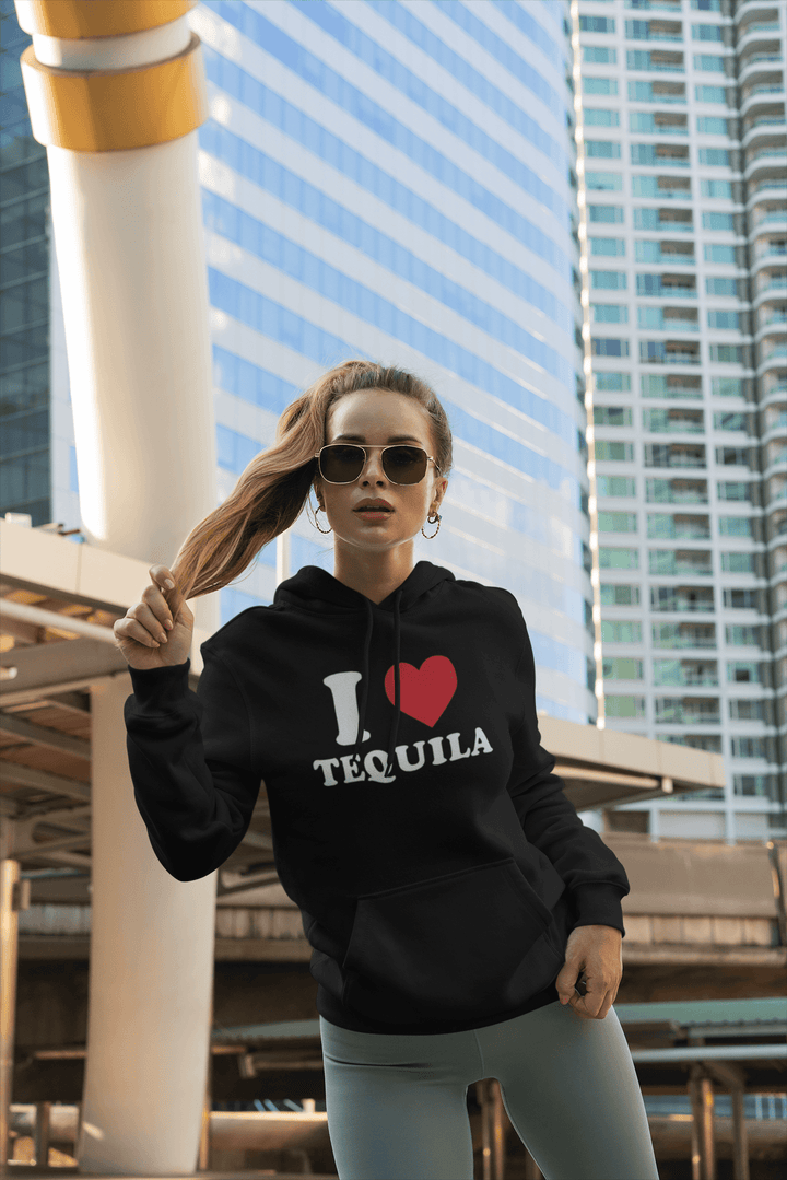 I Love Tequila Hoodie Soft Style Blended Cotton Top Koala Pullover - TopKoalaTee