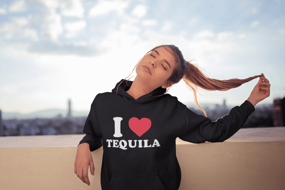 I Love Tequila Hoodie Soft Style Blended Cotton Top Koala Pullover - TopKoalaTee