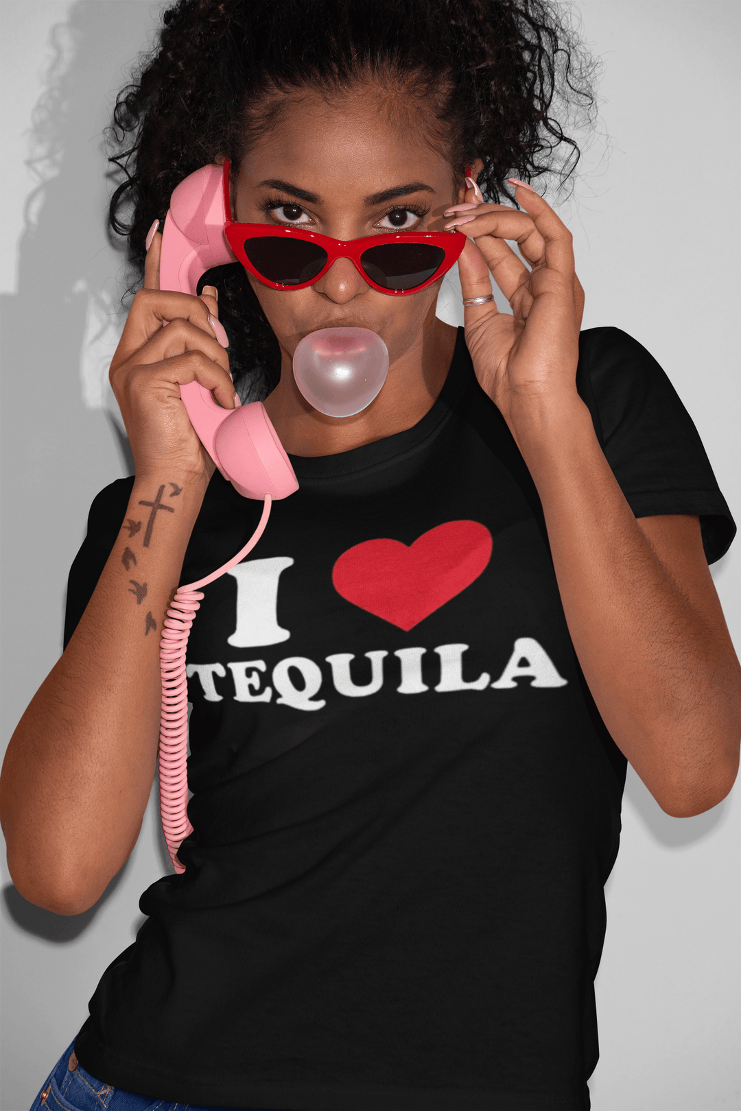 I Love Tequila Short Sleeve 100% Cotton Unisex Crew Neck Top - TopKoalaTee