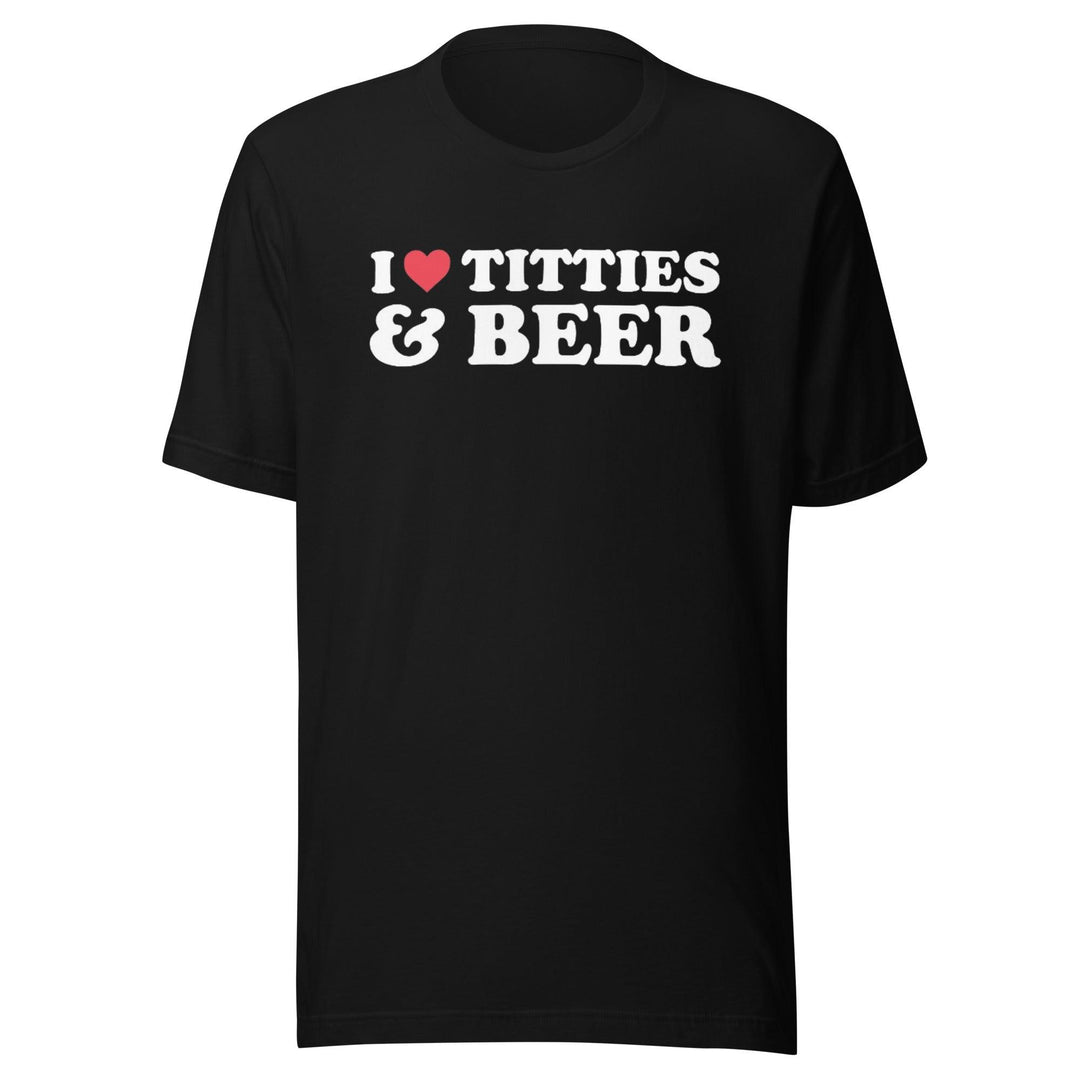 I Love Titties And Beer Short Sleeve 100% Cotton Unisex Crew Neck Top - TopKoalaTee