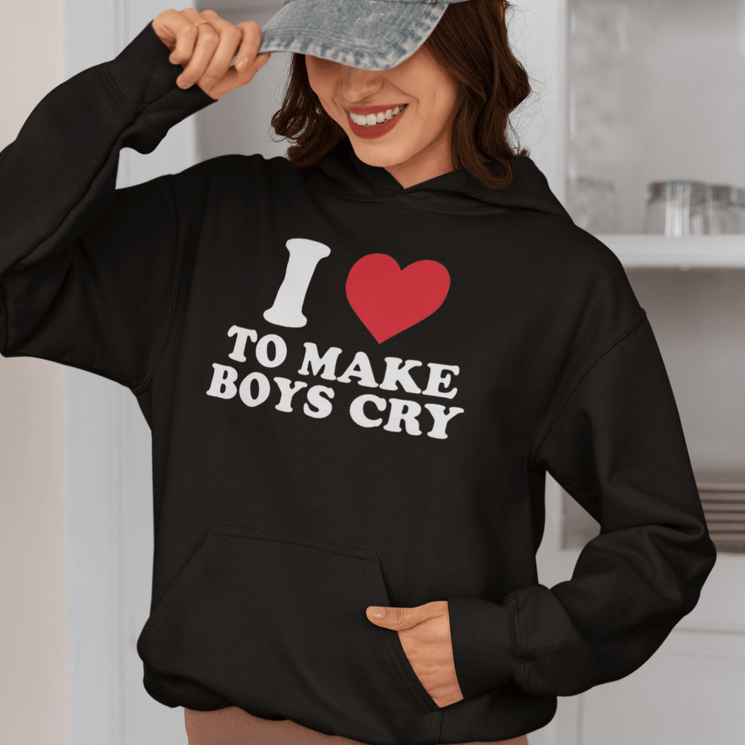 I Love To Make Boys Cry Blended Cotton Ultra Soft Midweight Unisex Hoodie - TopKoalaTee