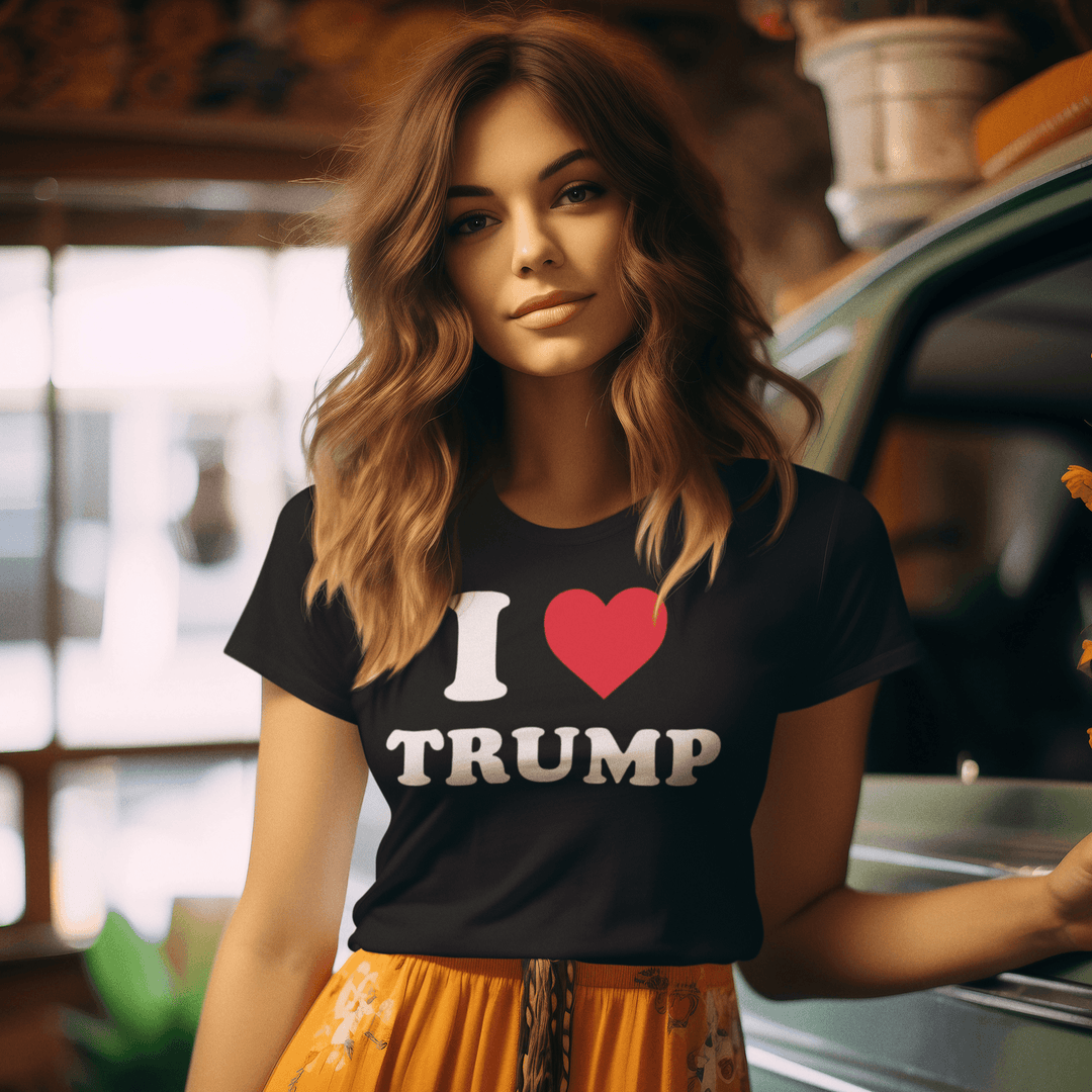 I Love Trump T-Shirt Short Sleeve Ultra Soft Cotton Crew Neck Unisex Top - TopKoalaTee