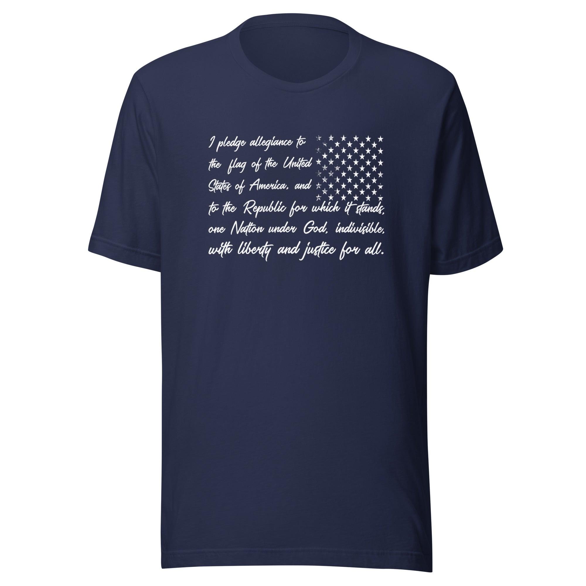 I Pledge Allegiance T-shirt Inside American Flag Unisex Top - TopKoalaTee