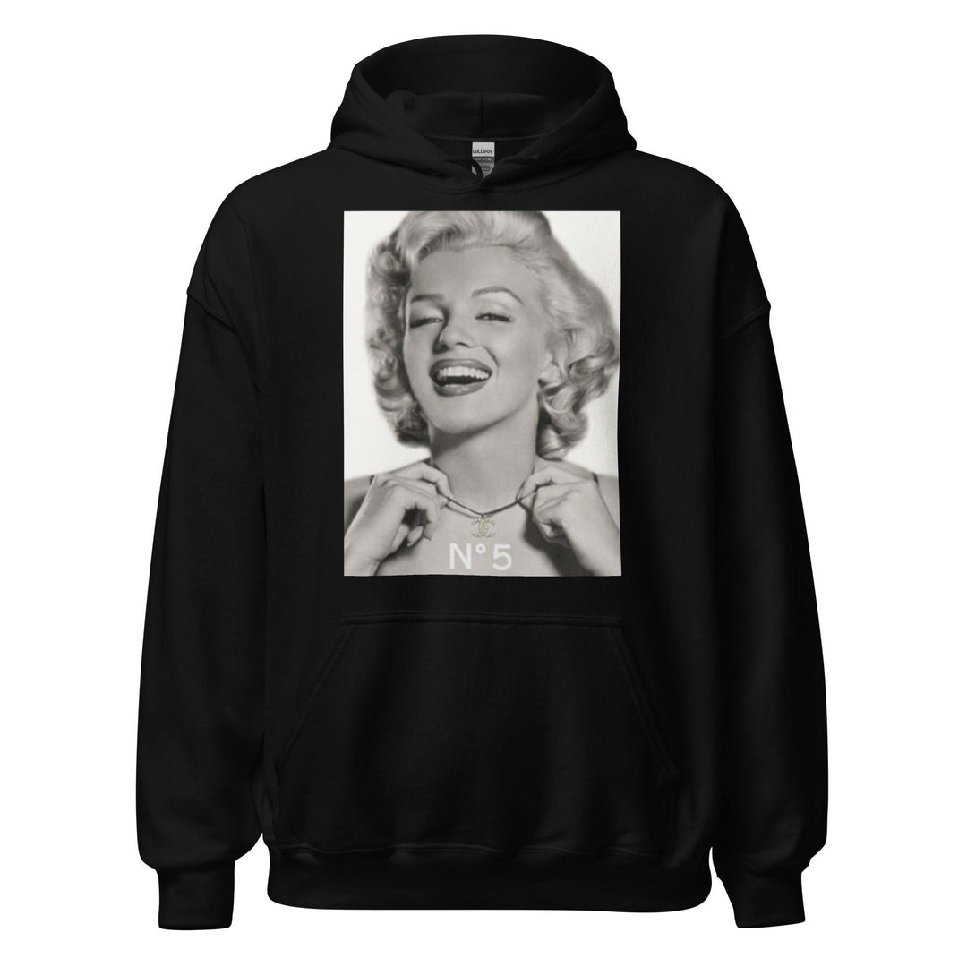 Soft Style Hoodie Iconic 50's Pin Up Girl Wearing Number 5 Portrait Top Koala Pullover - TopKoalaTee