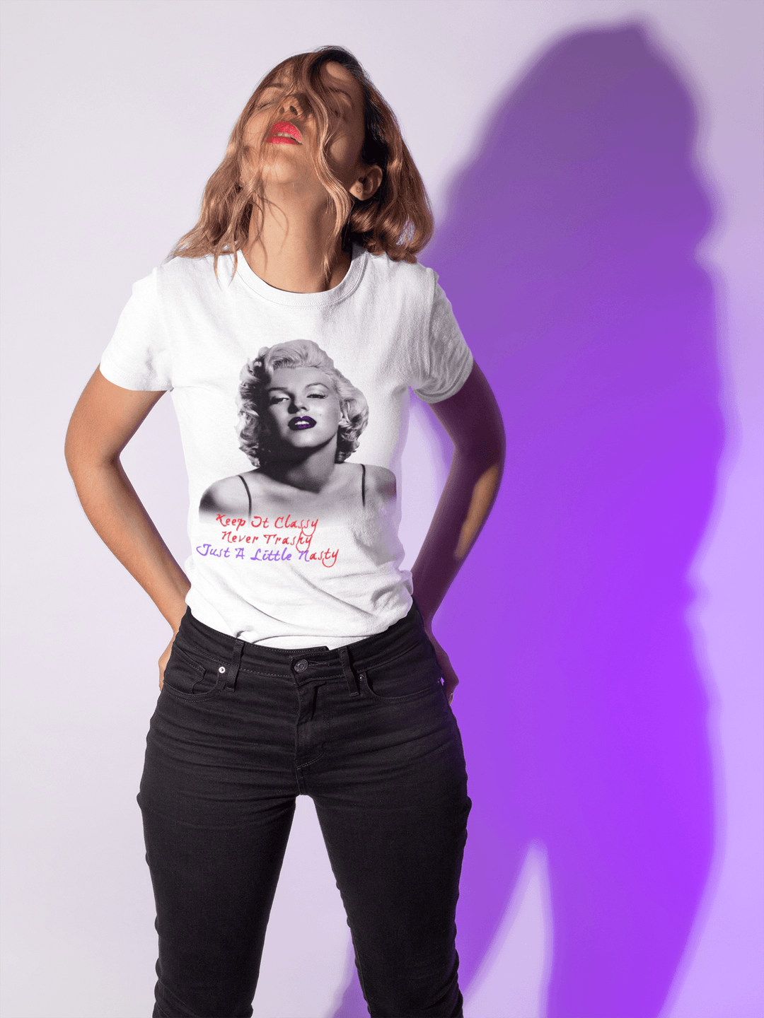 Iconic 50's Pin Up Girl Soft Style T-shirt Keep It Classy Top Koala Unisex Tee - TopKoalaTee