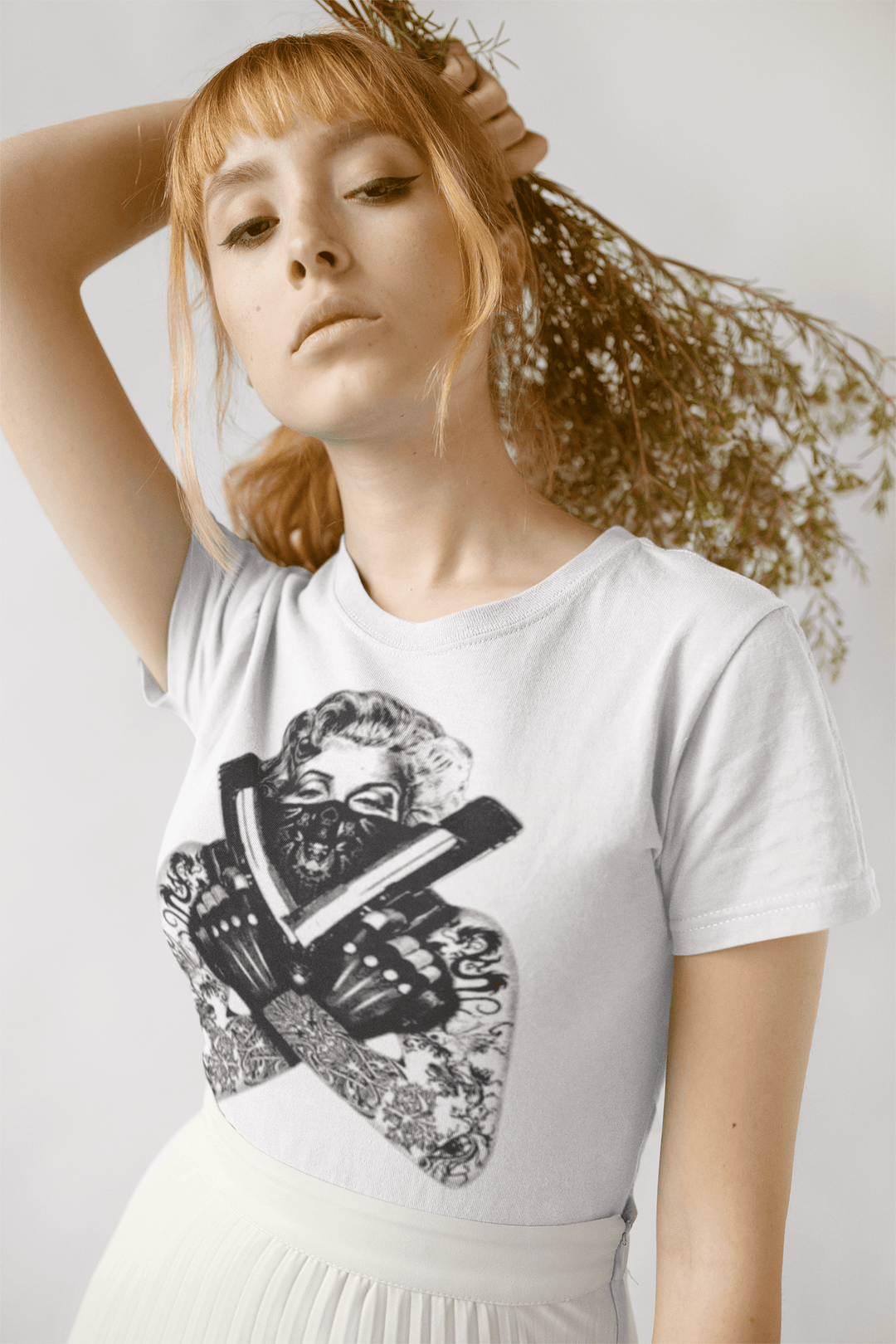 Iconic 50's Pin Up Girl T-shirt Potrait Series Bandit Top Koala Softstyle Tee - TopKoalaTee