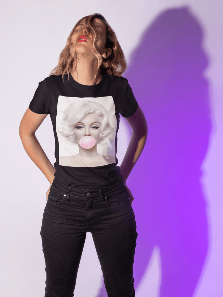 Iconic 50's Pinup Girl T-shirt Pink Bubblegum Top Koala Soft Style Tee - TopKoalaTee