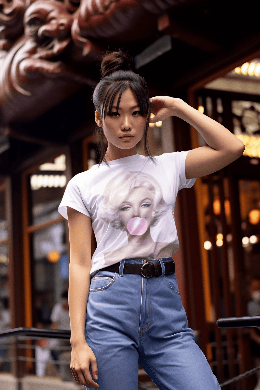 Iconic 50's Pinup Girl T-shirt Pink Bubblegum Top Koala Soft Style Tee - TopKoalaTee