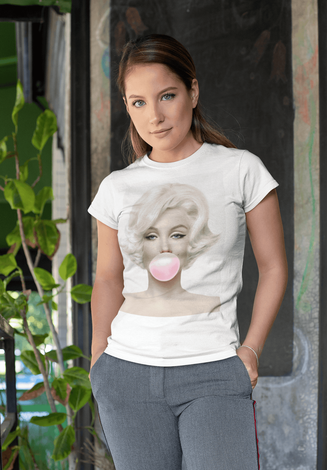 Iconic 50's Pinup Girl T-shirt Pink Bubblegum Top Koala Soft Style Tee - TopKoalaTee