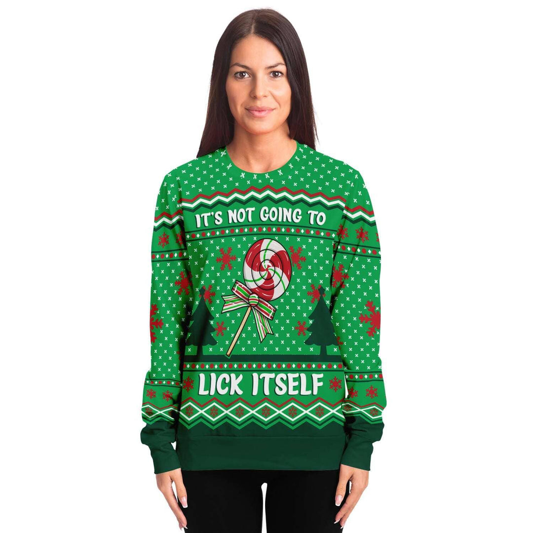 It's not going to lick itself Unisex Ugly Christmas Sweatshirt - TopKoalaTee