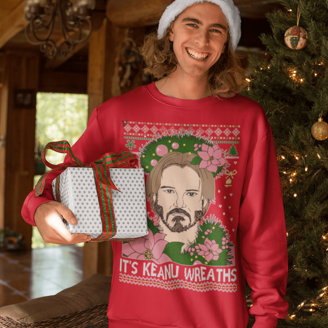 It's Keanu Wreaths Ugly Christmas Sweater Top Koala Tee - TopKoalaTee