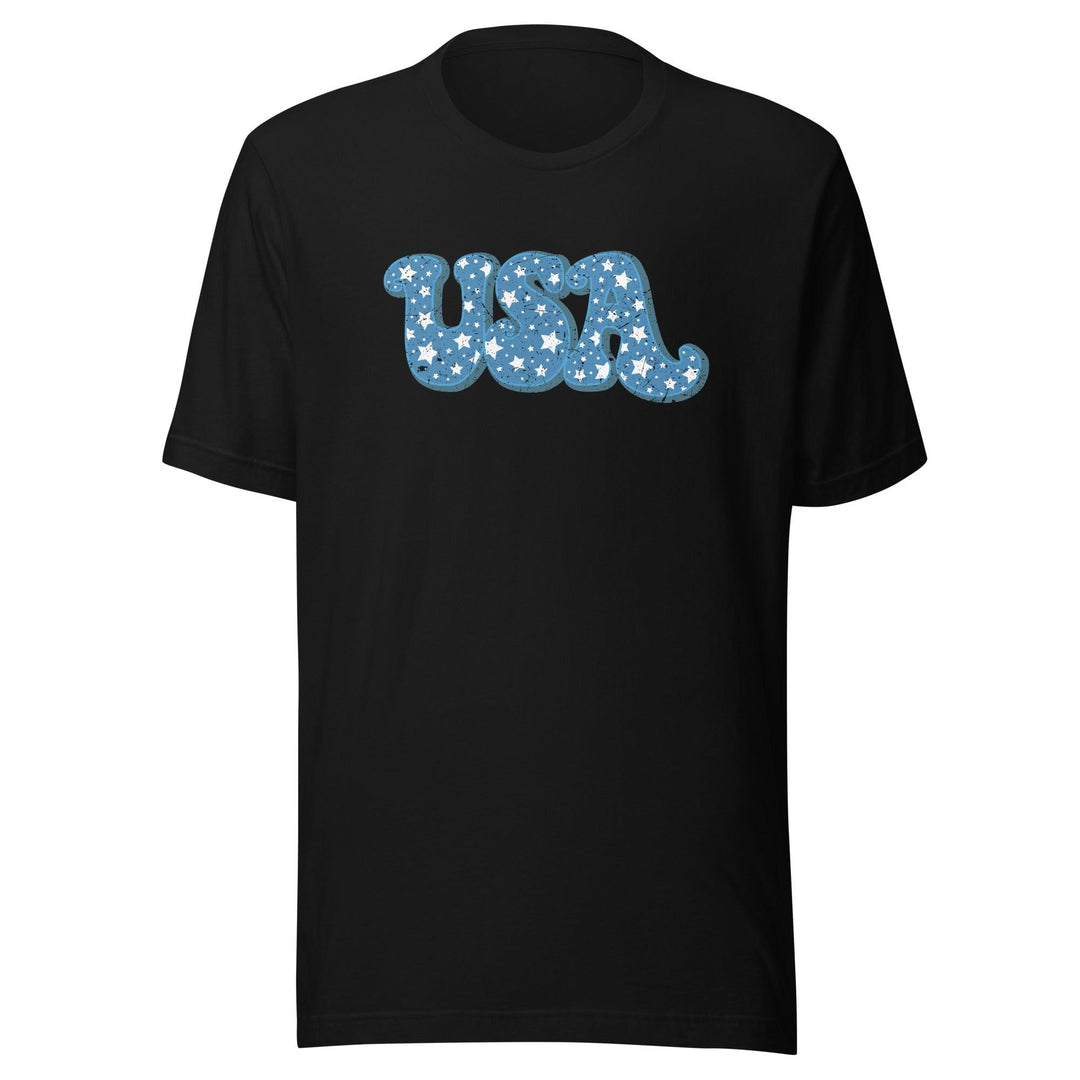 July 4h T-shirt USA in Stars Short Sleeve Unisex Top - TopKoalaTee