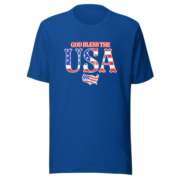 July 4th T-shirt God Bless The USA Short Sleeve Unisex Top - TopKoalaTee