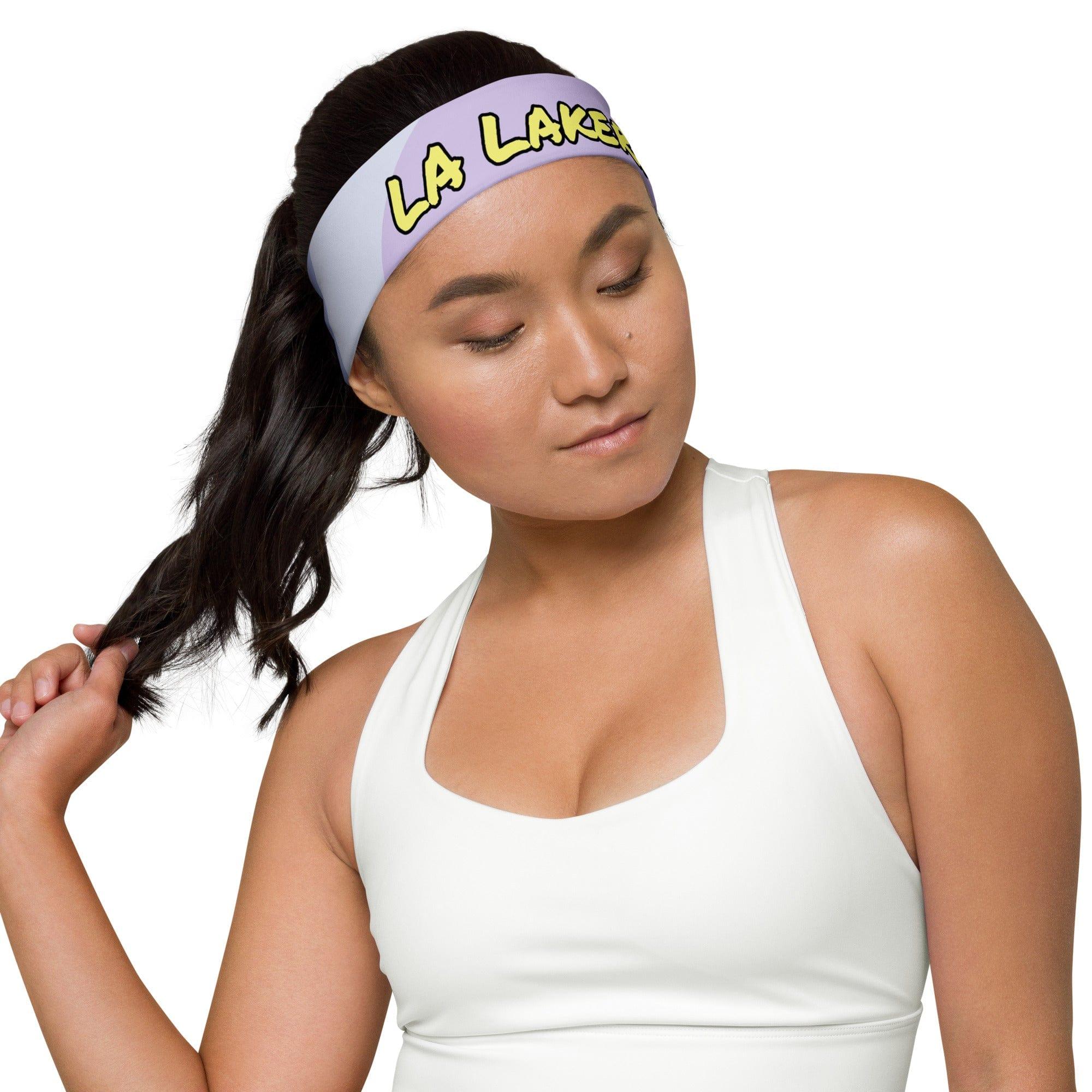 LA Lakers Headband in Purple Camo Quick Dry Sports Head Tie - TopKoalaTee
