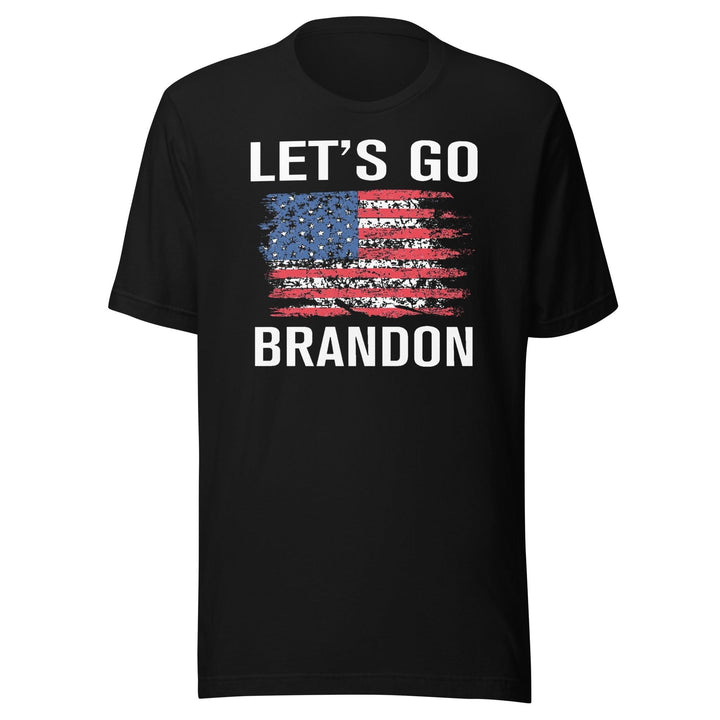 Let's Go Brandon Distressed Flag Political Soft Style Unisex Short Sleeve Top - TopKoalaTee