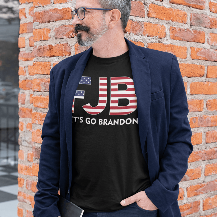 Let's Go Brandon FJB American Flag Lightweight Unisex Short Sleeve T-Shirt - TopKoalaTee