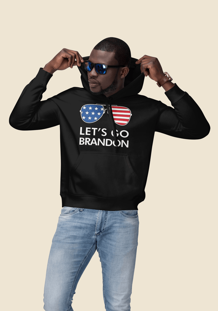 Let's Go Brandon Patriotic Sunglasses Top Koala Tee Unisex Hoodie - TopKoalaTee