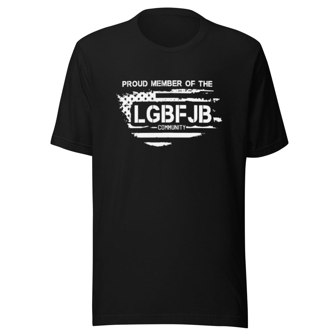 LGB T-shirt Member Of LGBFJB Community Short Sleeve 100% Cotton Crew Neck Top - TopKoalaTee