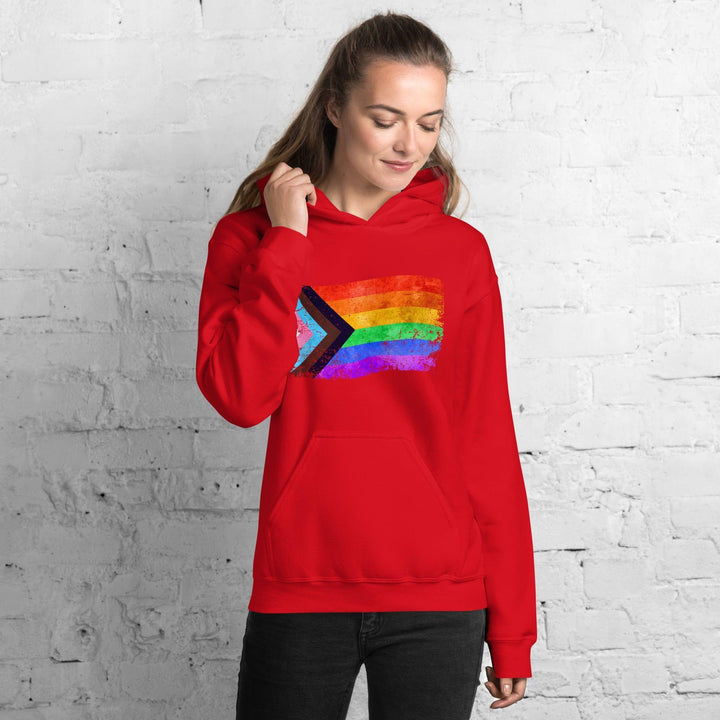LGBTQ Hoodie Faded Colorful Gay Pride Flag - TopKoalaTee
