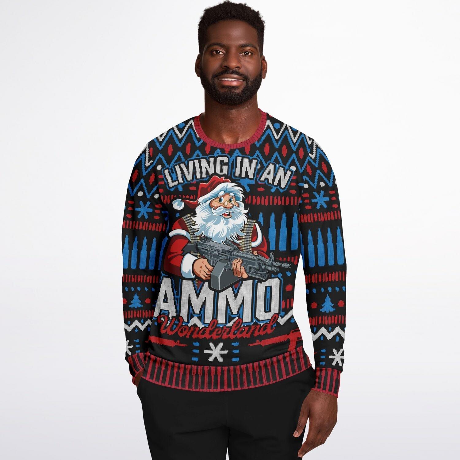 Living in an Ammo Wonderland Unisex Ugly Christmas Sweater - TopKoalaTee