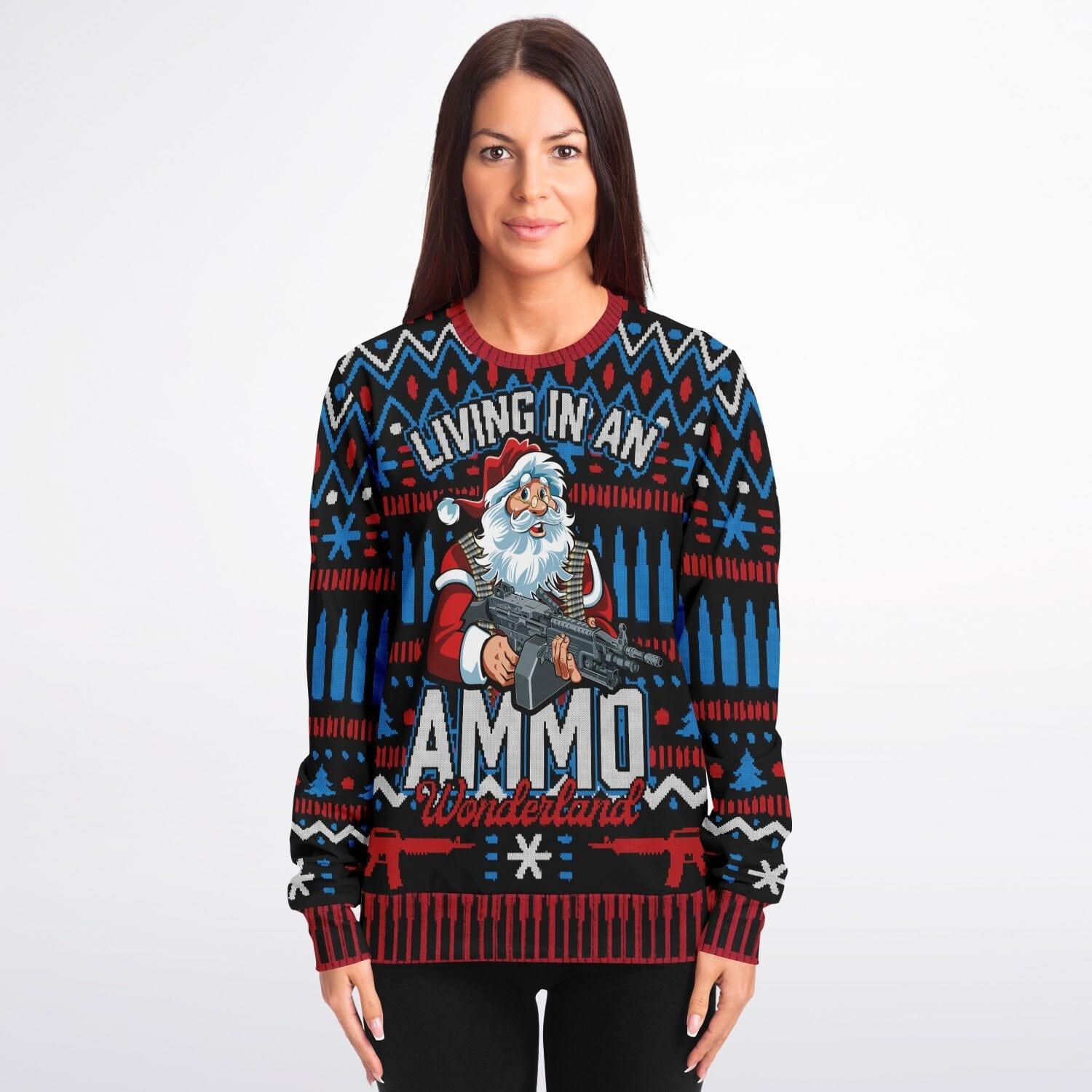 Living in an Ammo Wonderland Unisex Ugly Christmas Sweater - TopKoalaTee