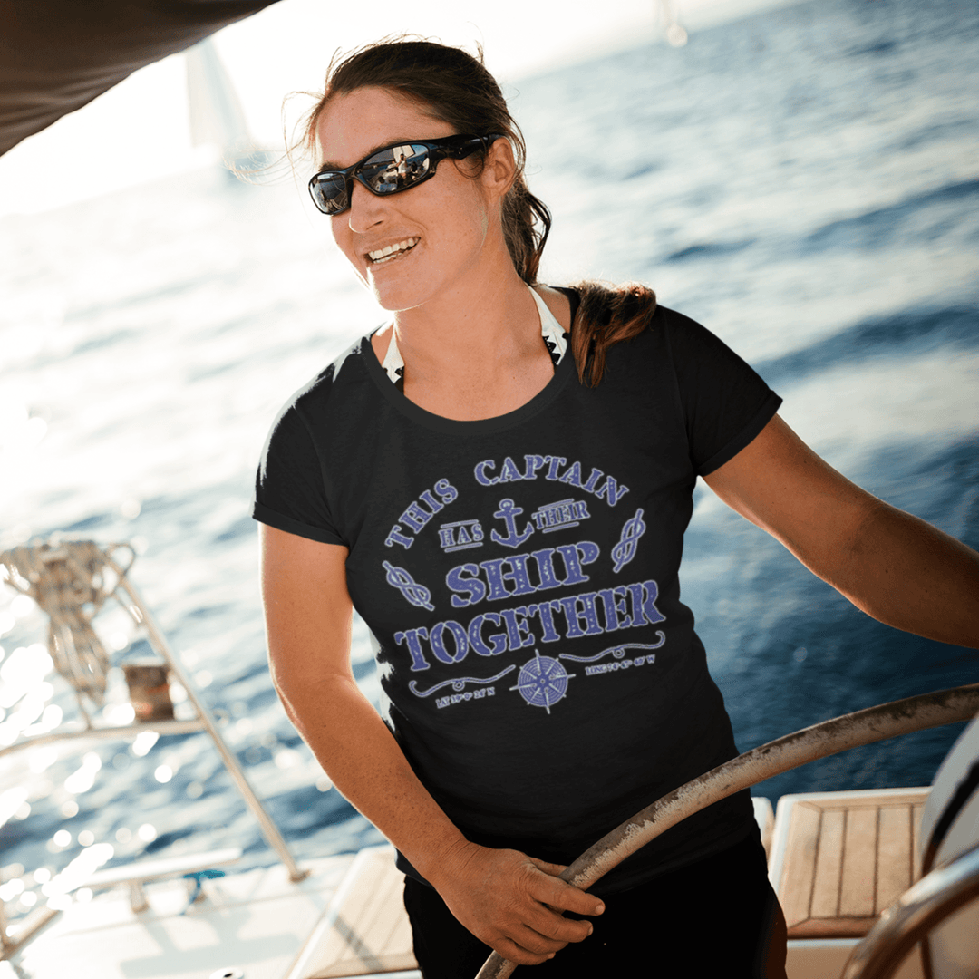 Marine Life T-shirt This Captain Has Their Ship Together Short Sleeve 100% Cotton Unisex Crew Neck Top - TopKoalaTee