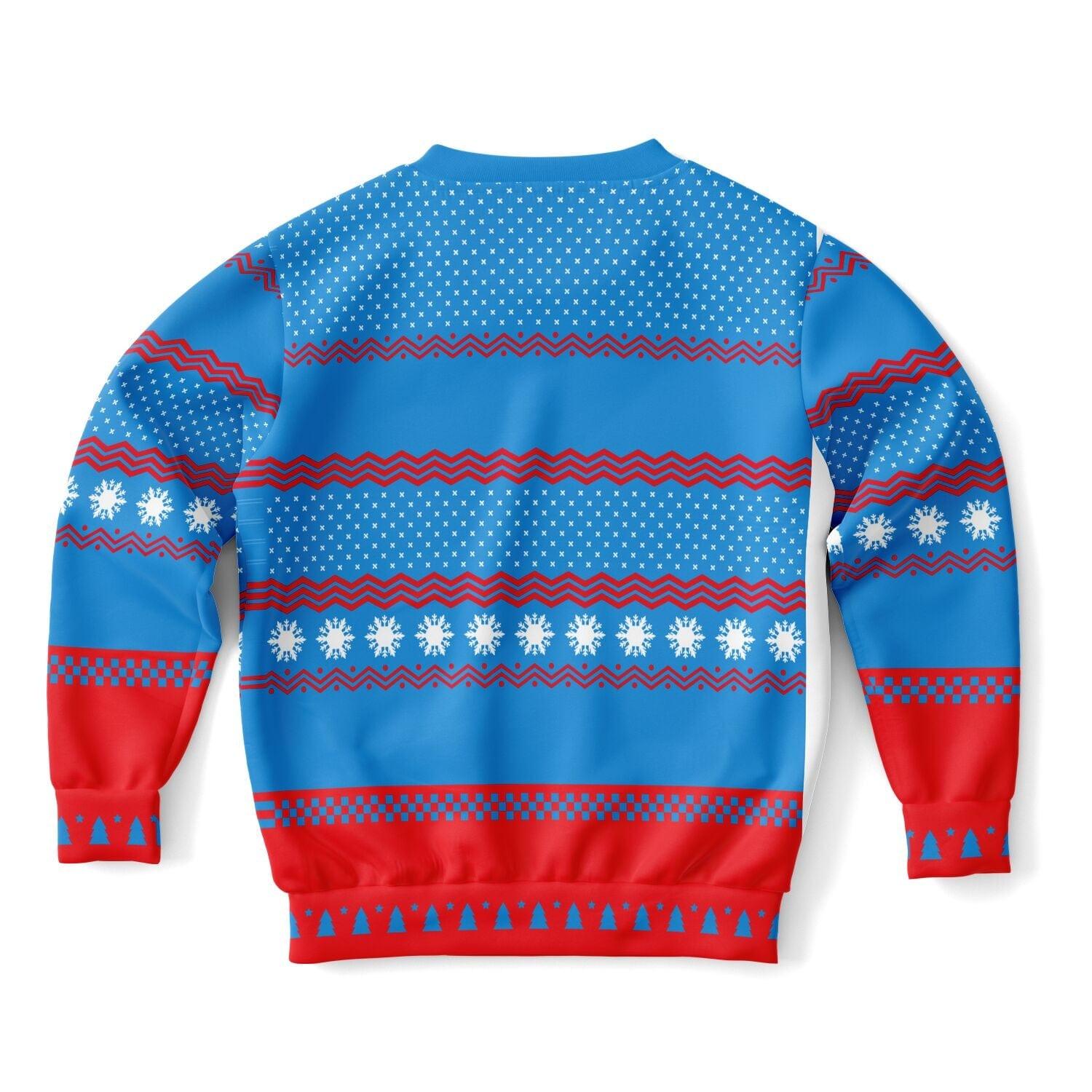 Meowy Christmas Kids Unisex Ugly Christmas Sweatshirt - TopKoalaTee