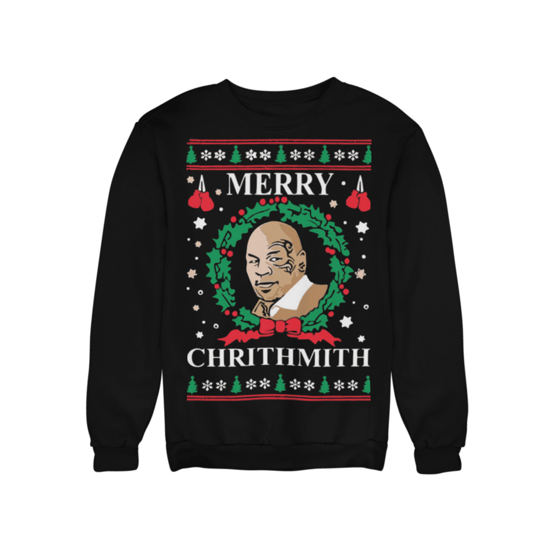 Merry Chrithmith Mike Tyson Unisex Ugly Christmas Sweater - TopKoalaTee