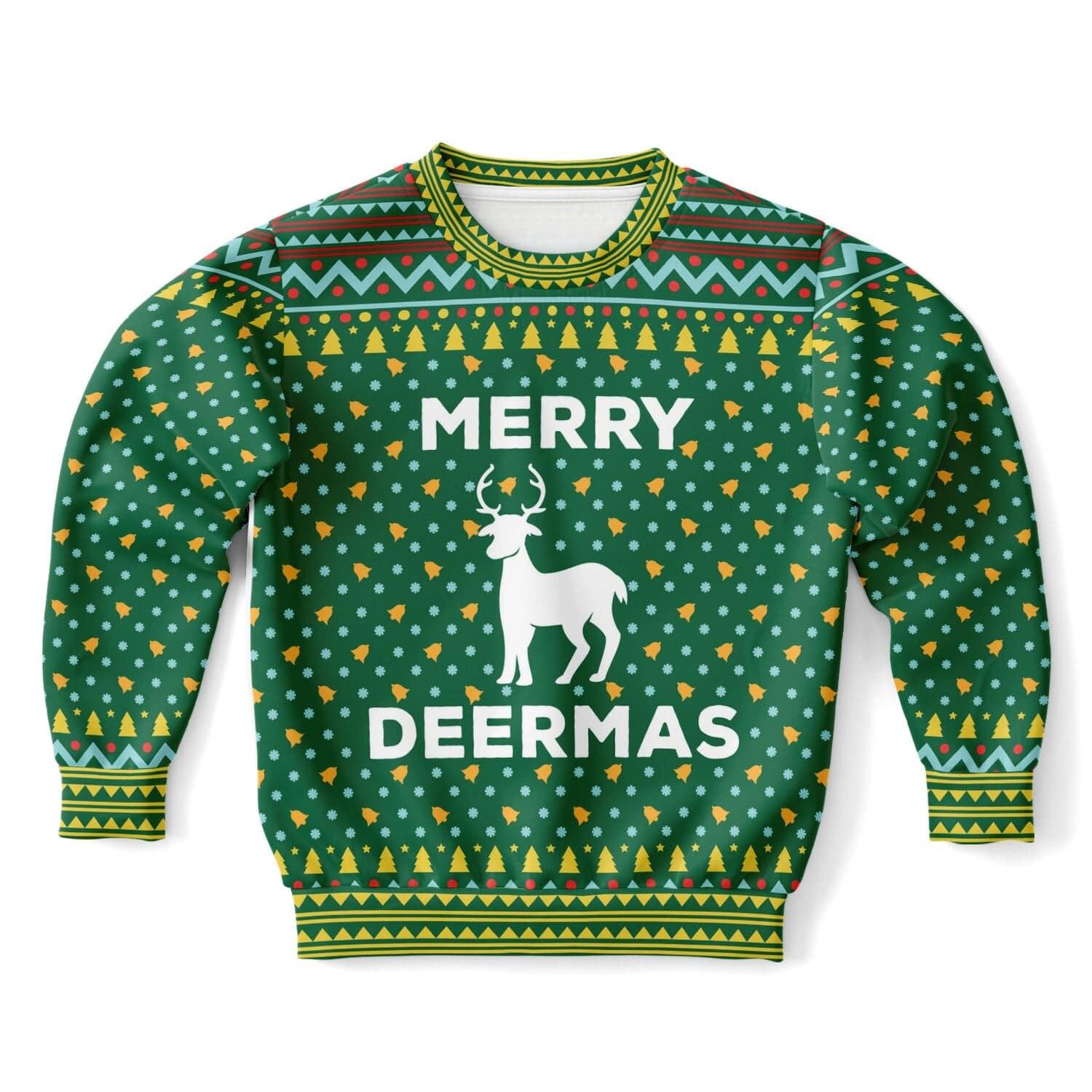 merry-deermas-kids-unisex-ugly-christmas-sweatshirt