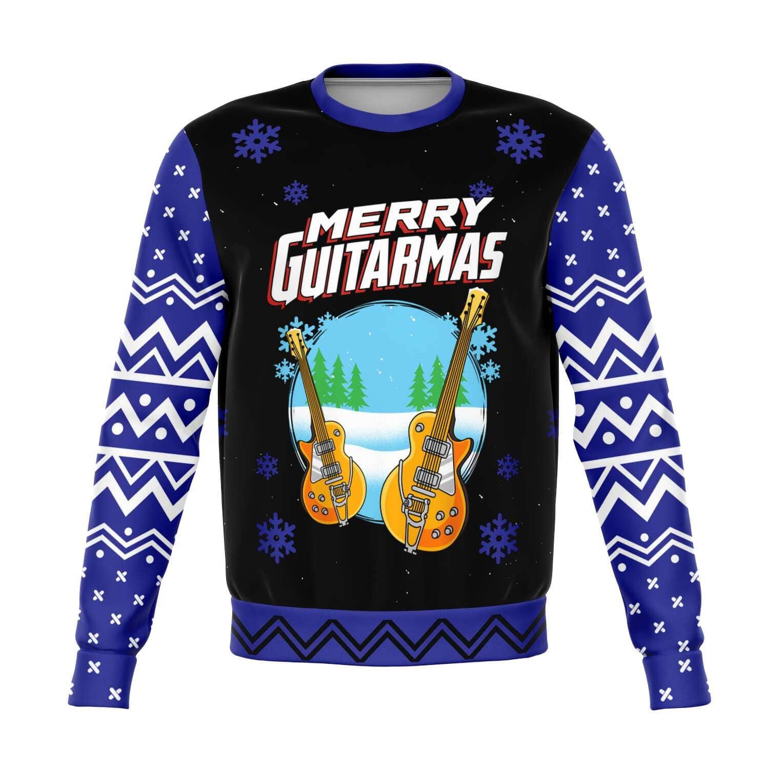 Merry Guitarmas Ugly Christmas Unisex Sweatshirt