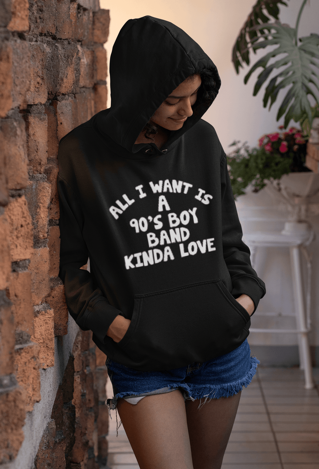 Midweight Hoodie Top Koala All I Want is a 90's Boy Band Kinda Love Pullover - TopKoalaTee