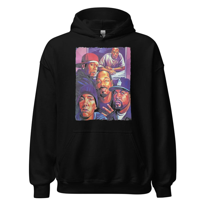 Midweight Hoodie Top Koala Portrait of West Coast Gangsta Rap Legends Pullover - TopKoalaTee