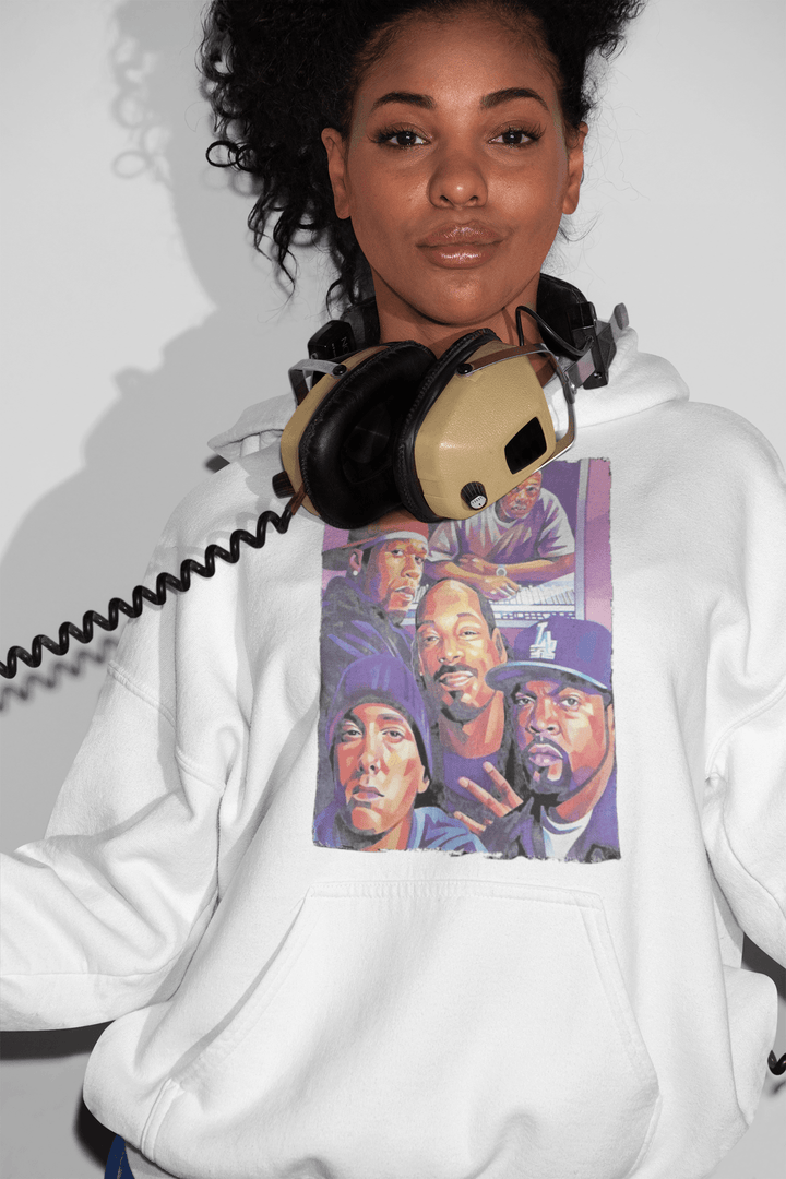 Midweight Hoodie Top Koala Portrait of West Coast Gangsta Rap Legends Pullover - TopKoalaTee