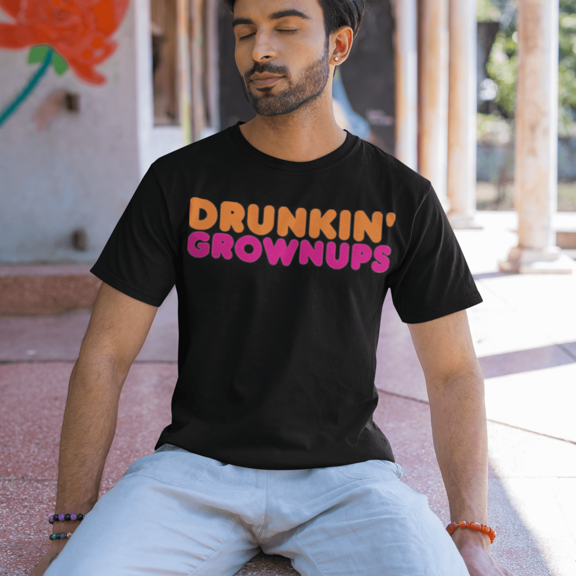 Drunkin Grownups T-shirt Top Koala Sofstyle Short Sleeve Unisex Tee - TopKoalaTee
