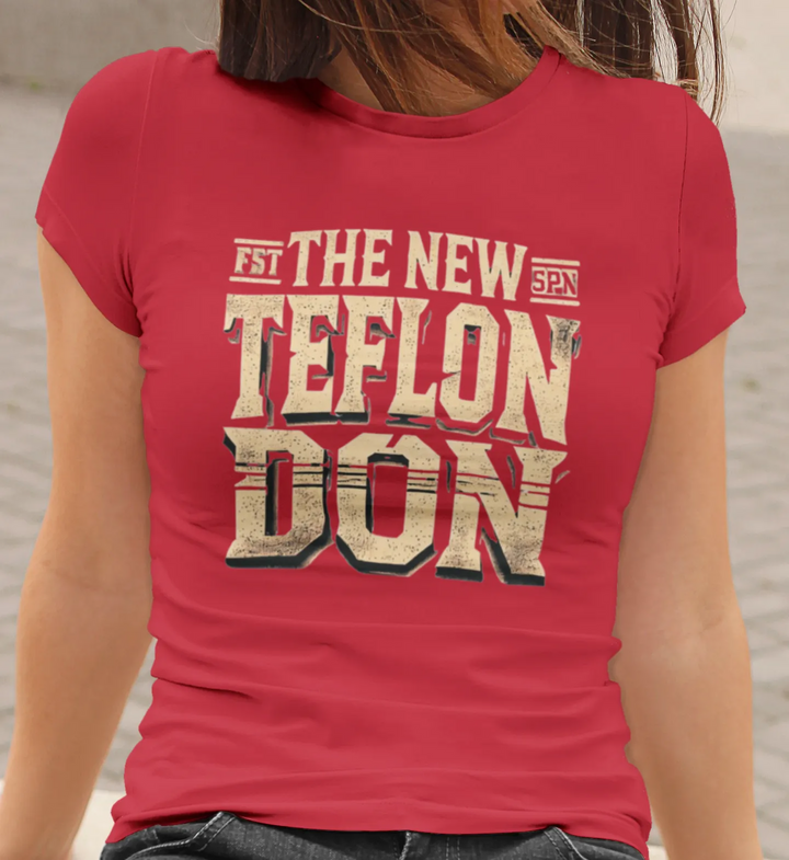 Trump T-Shirt The New Teflon Don DTG Printed Short Sleeve Crew Neck Unisex Top