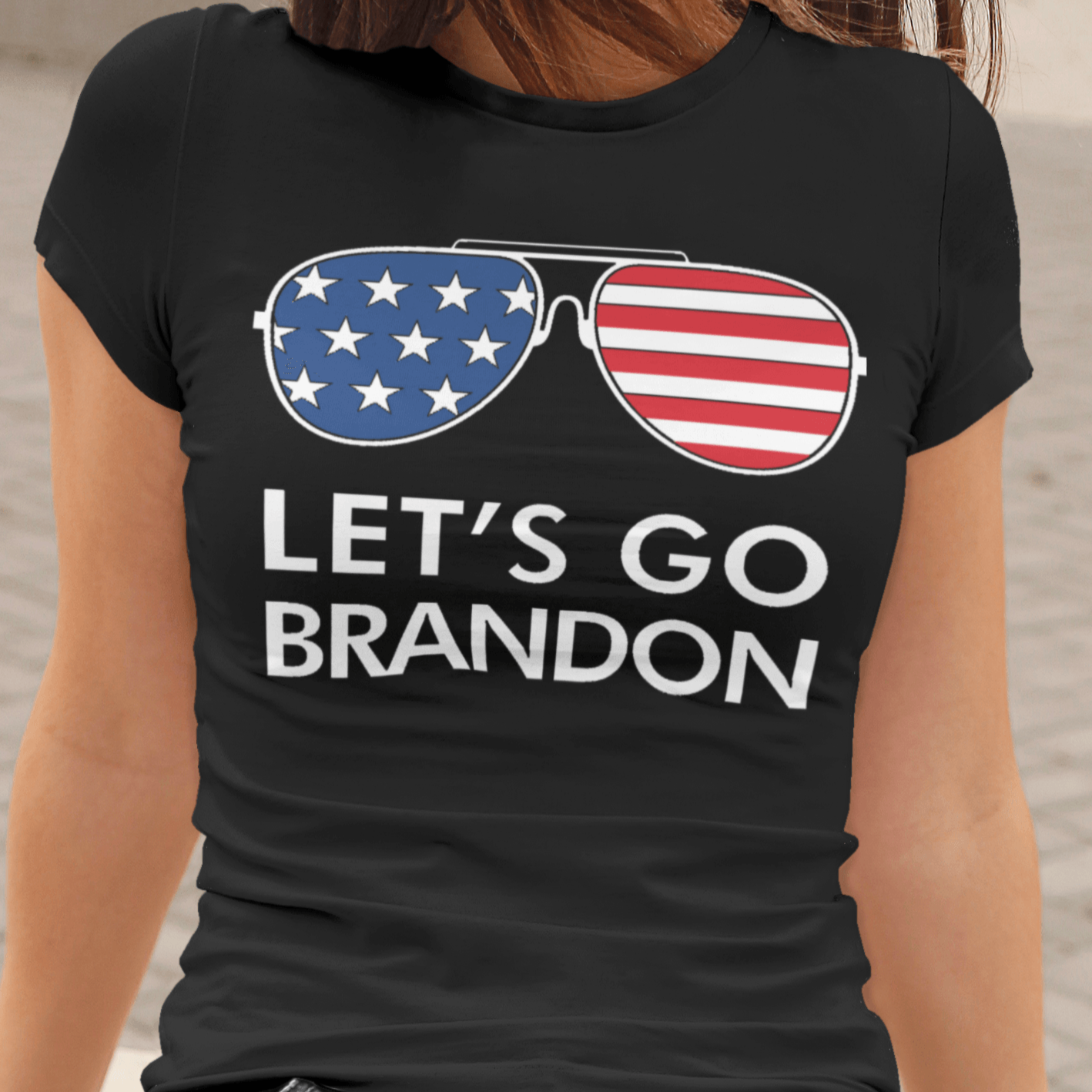 Let's Go Brandon Patriotic Glasses Unisex Short Sleeve T-Shirt - TopKoalaTee